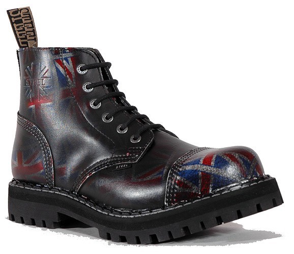Glady - boty STEEL UK BLACK, 6 dírek