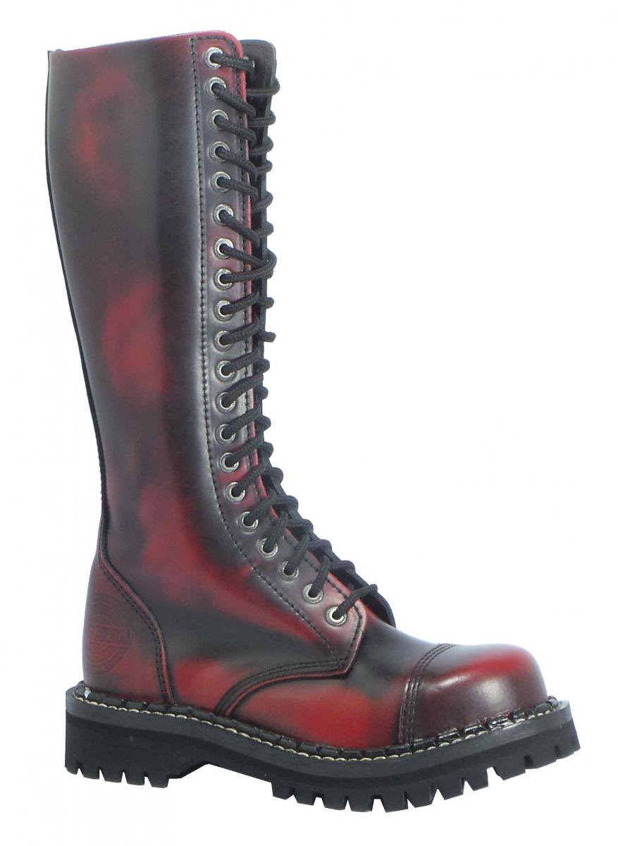 Glady - boty CAMPILOT BLACK RED, 20 dírek